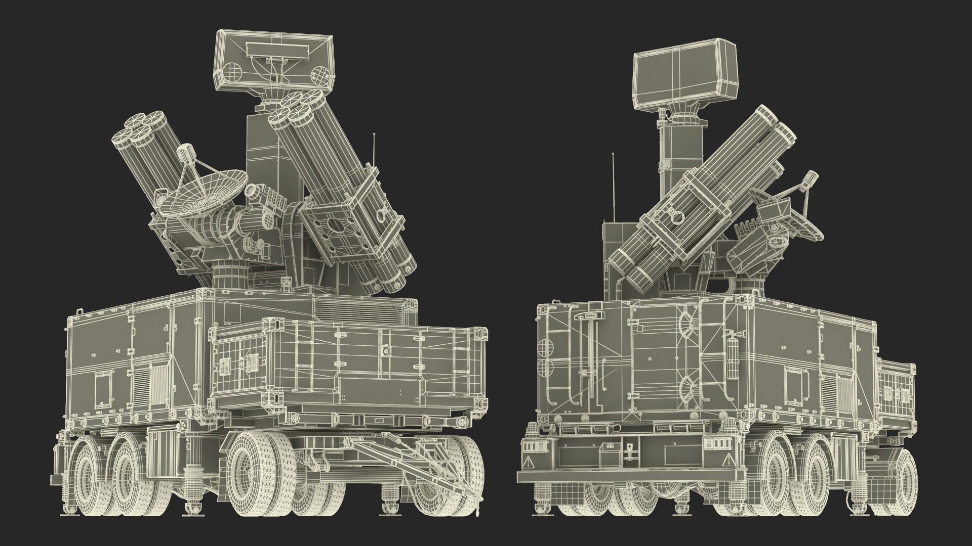 3D Antiaircraft Missile Launcher on Alert model