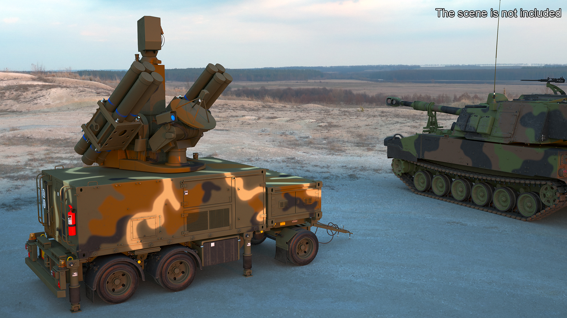 3D Antiaircraft Missile Launcher on Alert model
