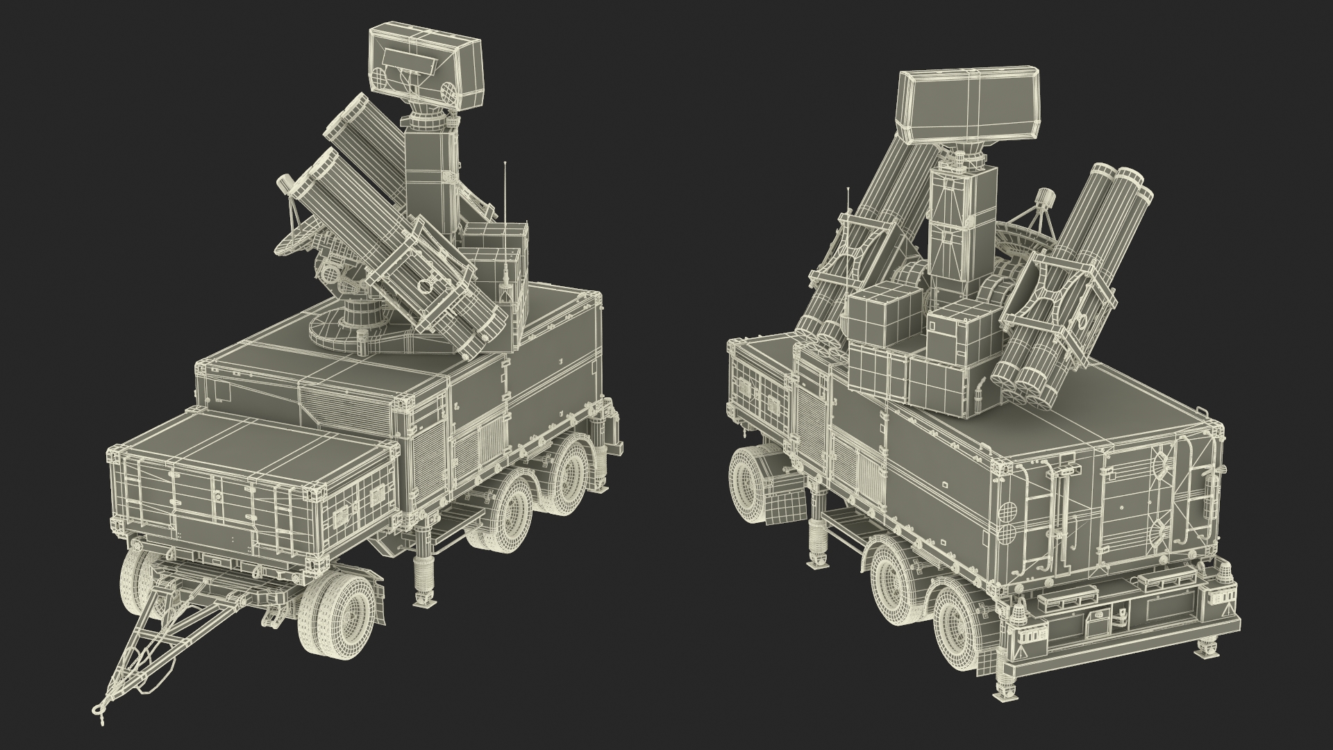 3D Antiaircraft Missile Launcher on Alert model