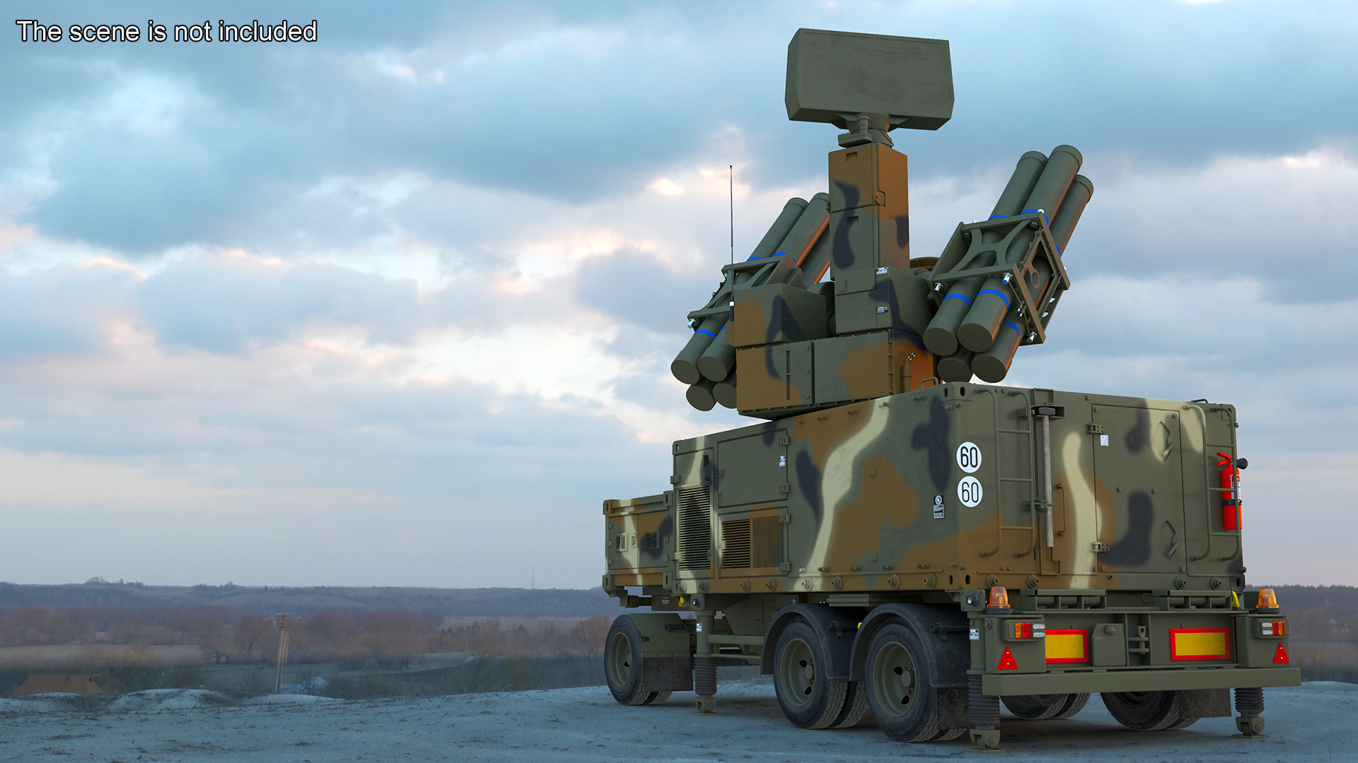 3D Antiaircraft Missile Launcher on Alert model