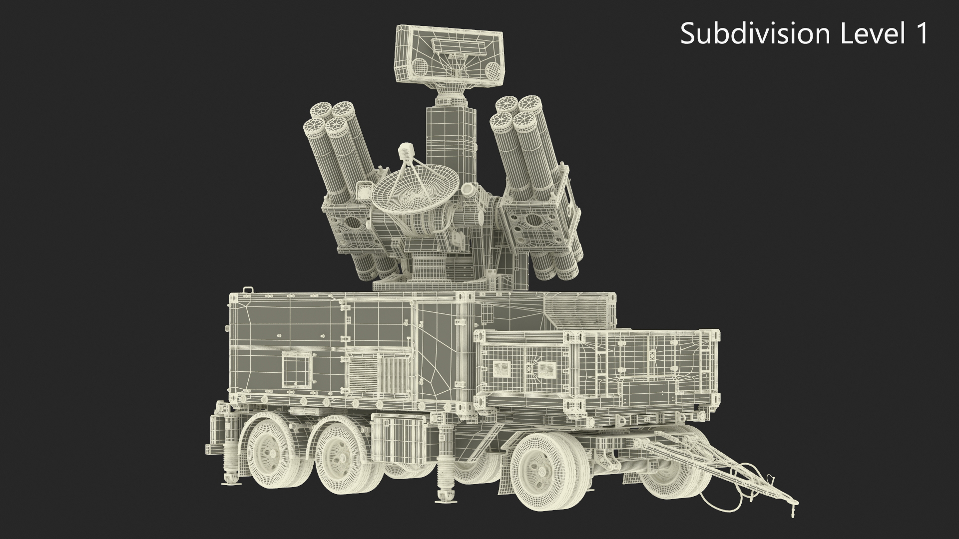 3D Antiaircraft Missile Launcher on Alert model