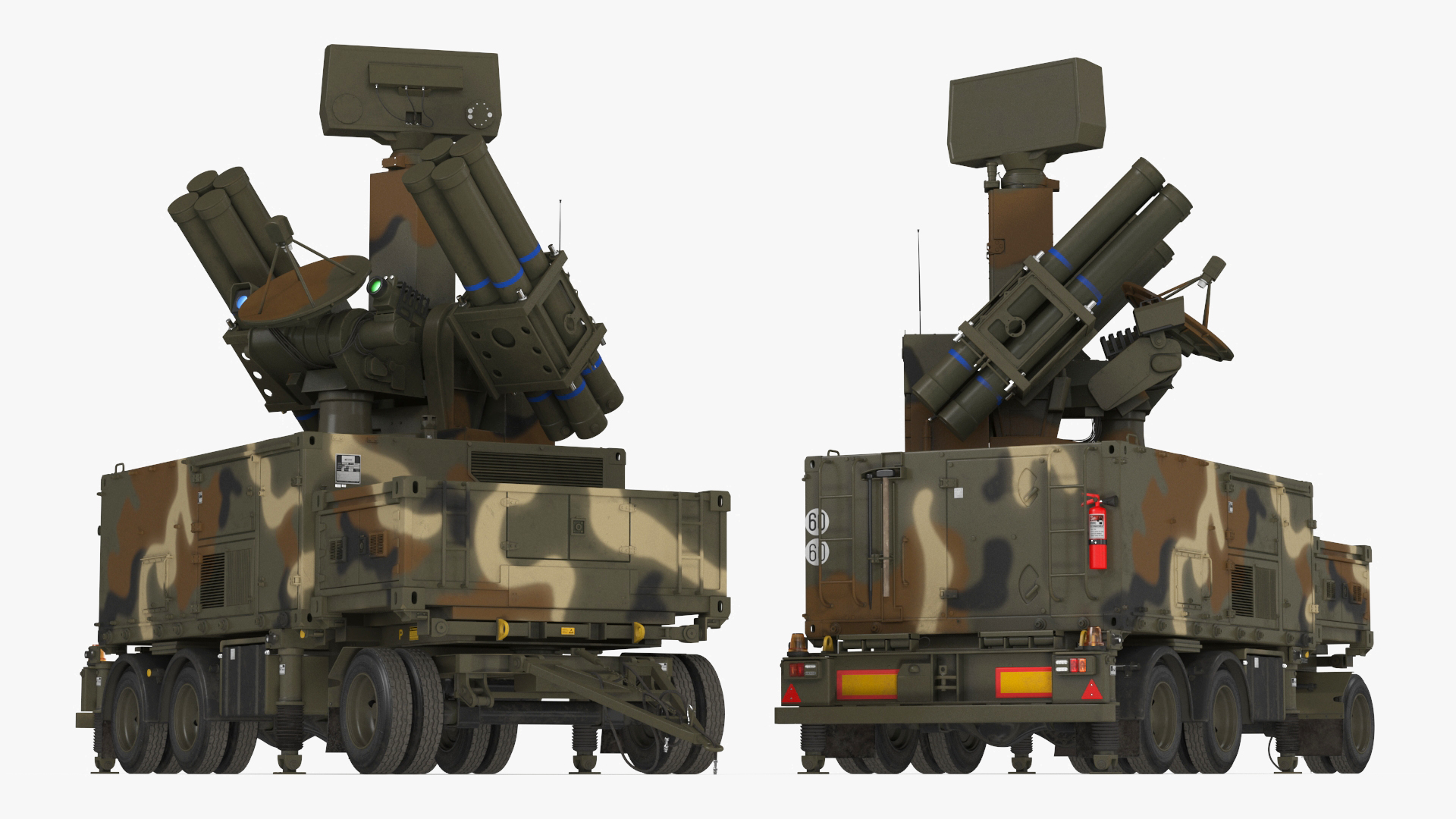 3D Antiaircraft Missile Launcher on Alert model