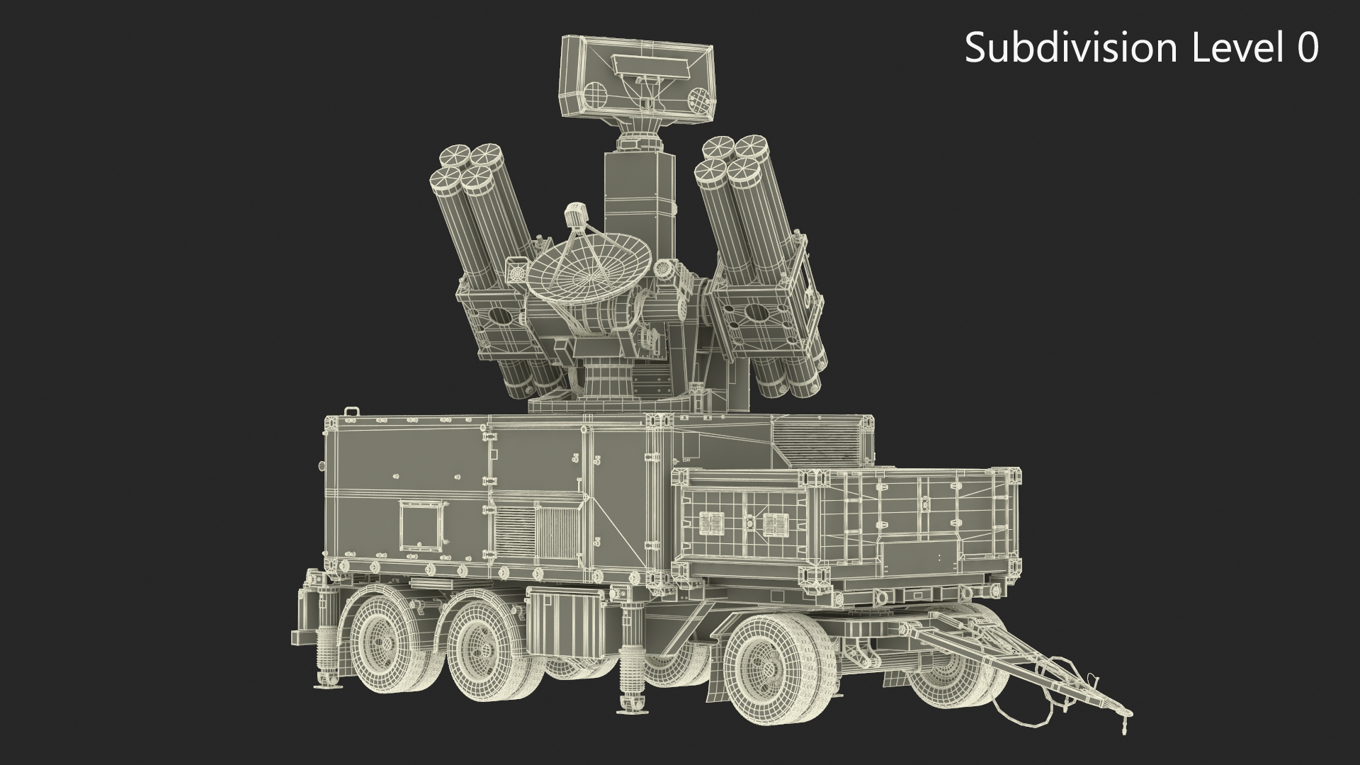 3D Antiaircraft Missile Launcher on Alert model