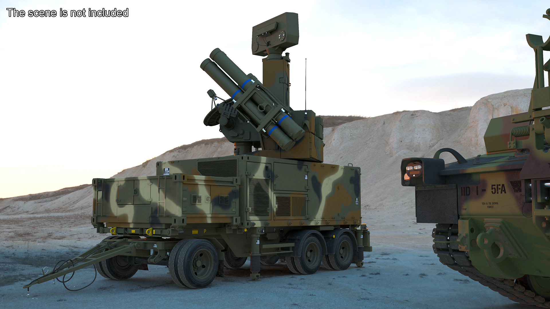 3D Antiaircraft Missile Launcher on Alert model