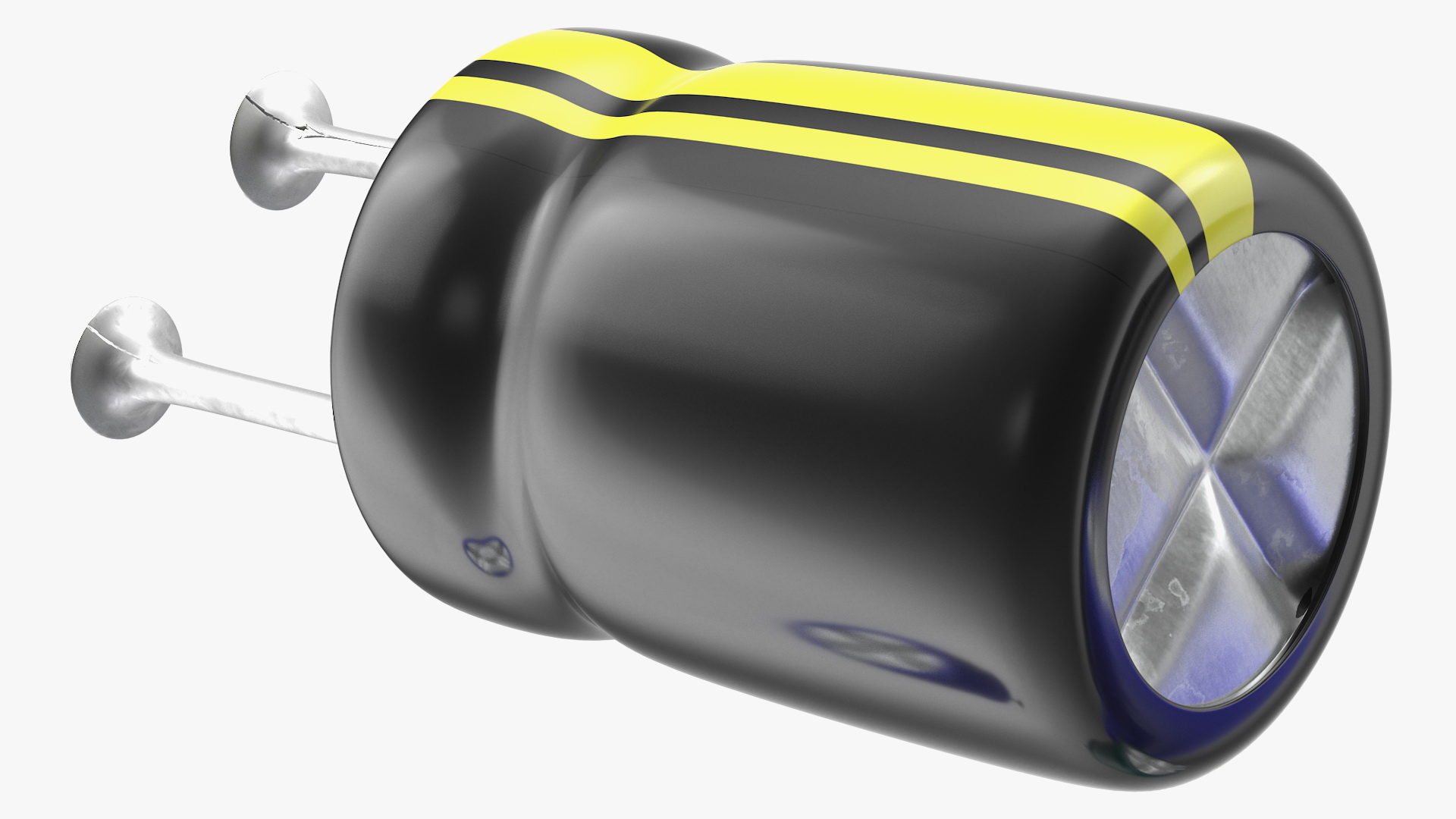 3D model Electrolytic Capacitor Soldered Set