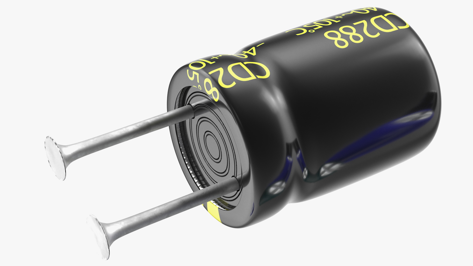 3D model Electrolytic Capacitor Soldered Set