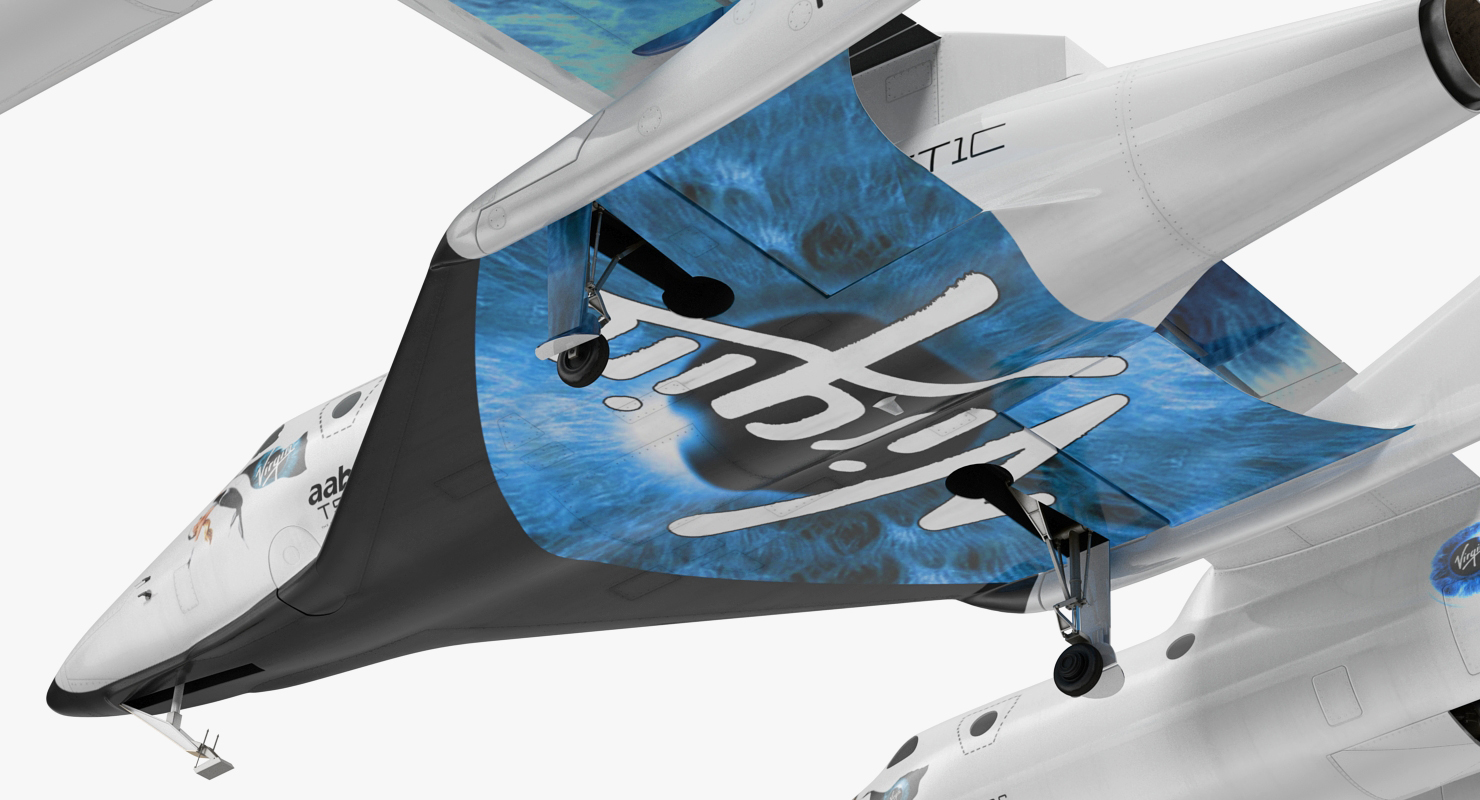 3D model Virgin Galactic SpaceShipTwo Rigged
