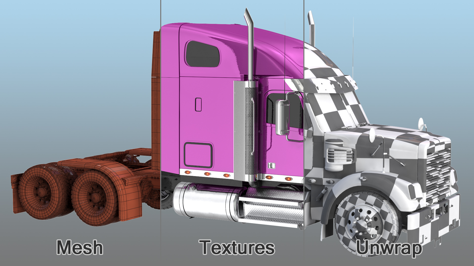 Heavy Duty Truck Simple Interior 3D