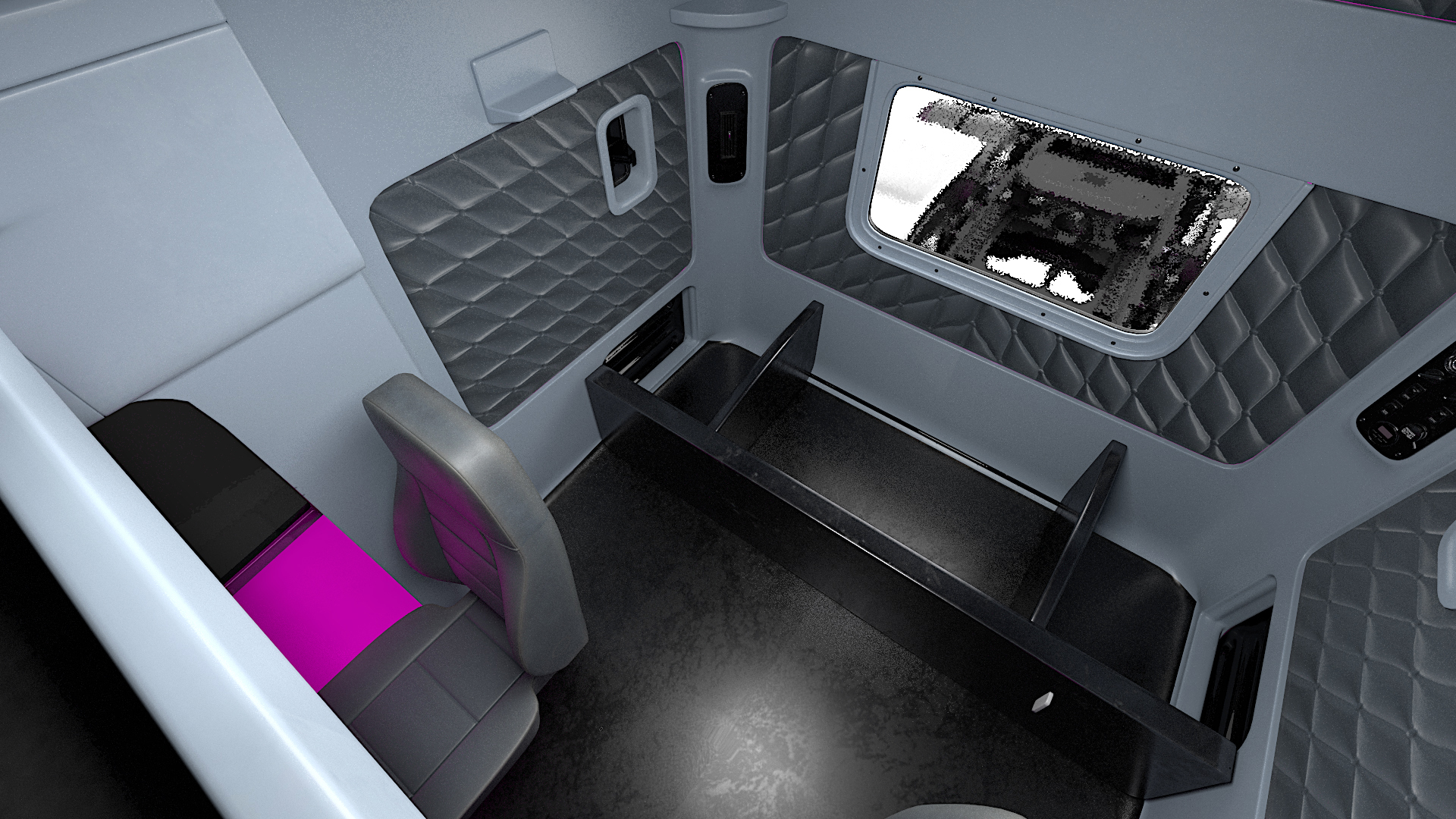Heavy Duty Truck Simple Interior 3D