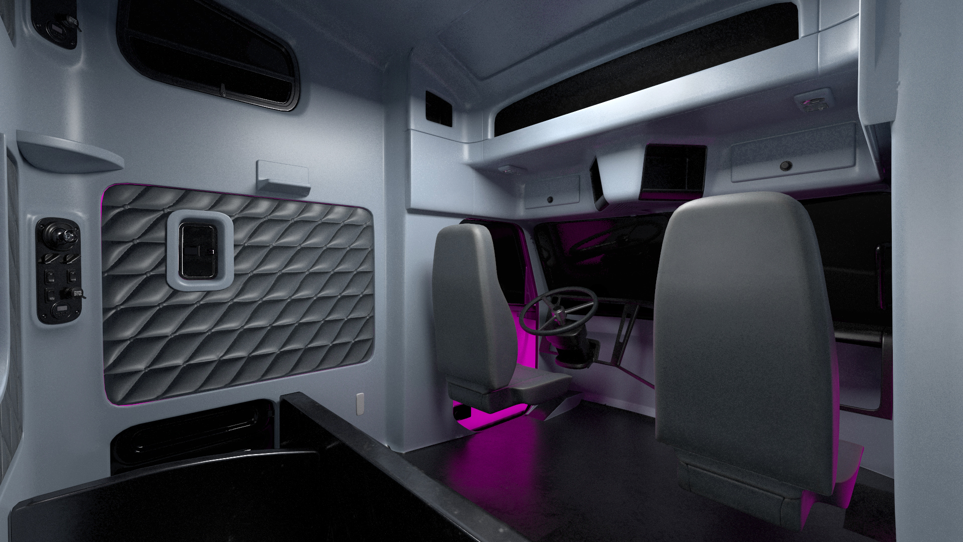 Heavy Duty Truck Simple Interior 3D