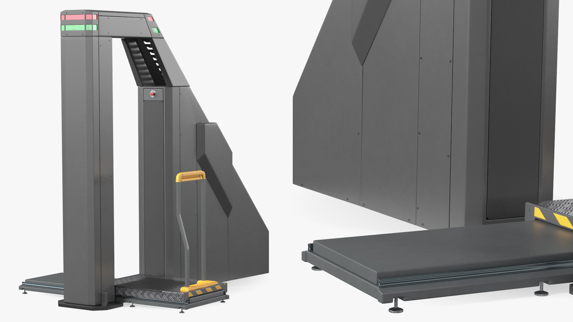 Airport Security X Ray Full Body Scanner Rigged 3D