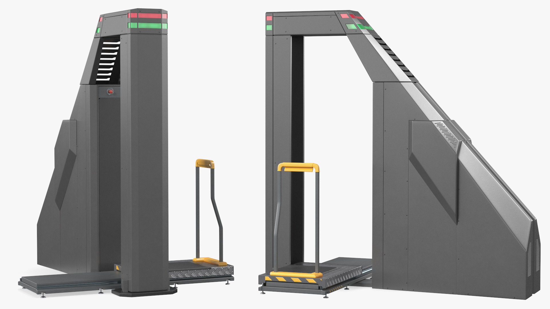 Airport Security X Ray Full Body Scanner Rigged 3D