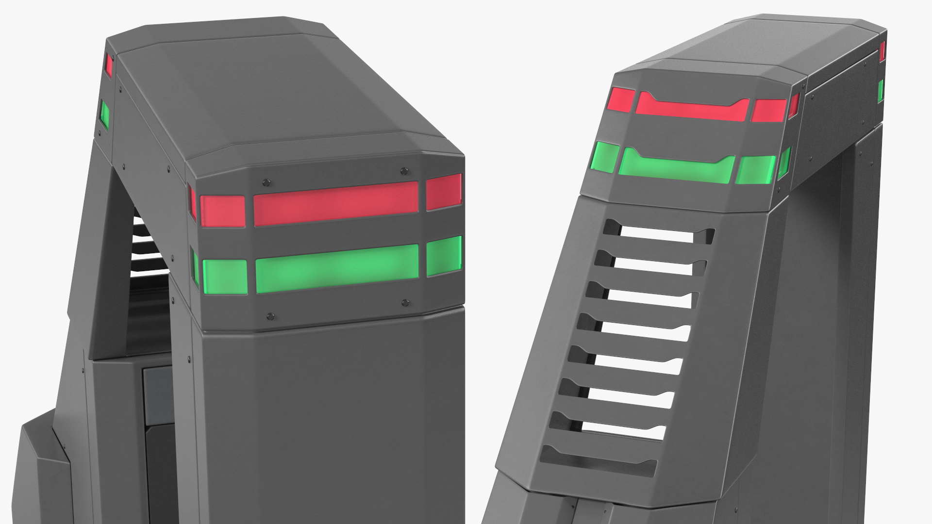 Airport Security X Ray Full Body Scanner Rigged 3D