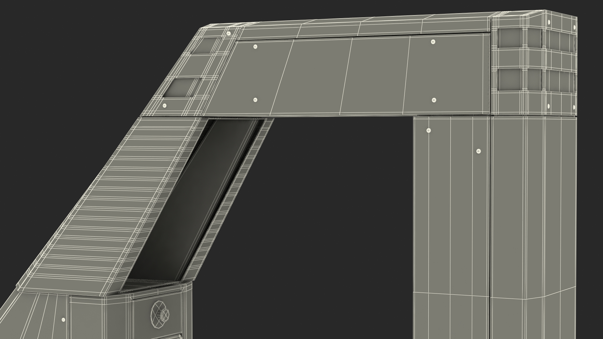 Airport Security X Ray Full Body Scanner Rigged 3D