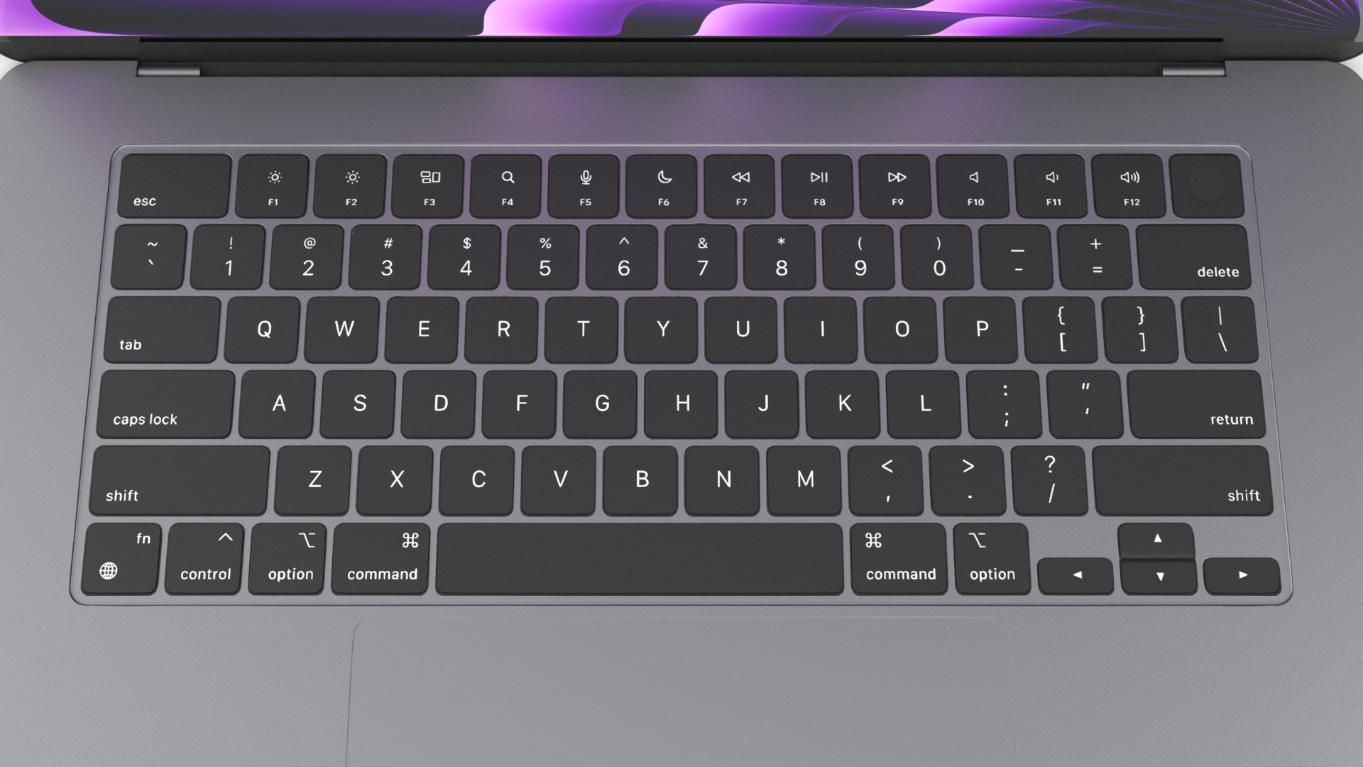 3D Apple Laptop MacBook Air 15 Space Gray model