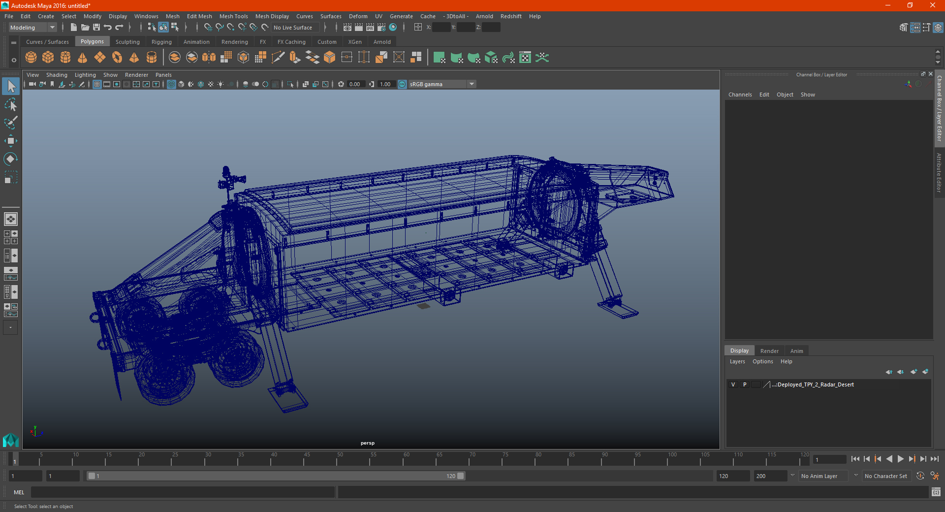 Deployed TPY 2 Radar Desert 3D