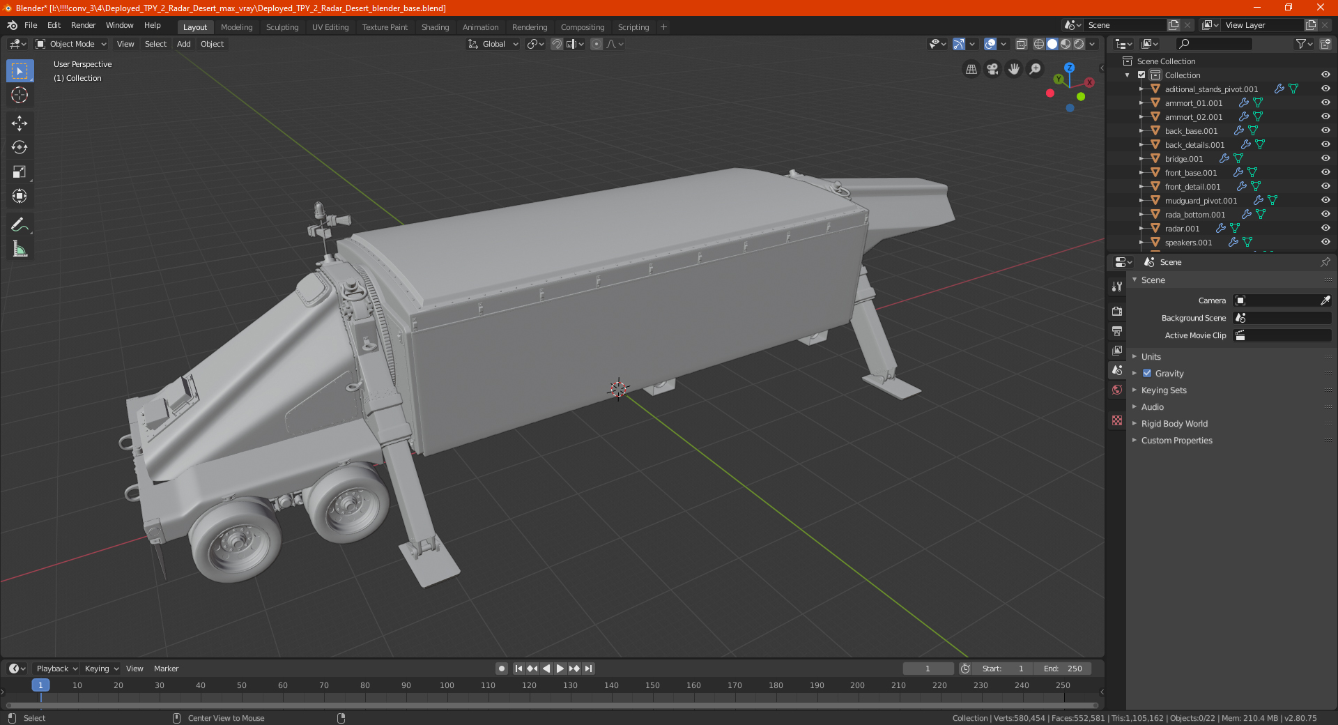 Deployed TPY 2 Radar Desert 3D