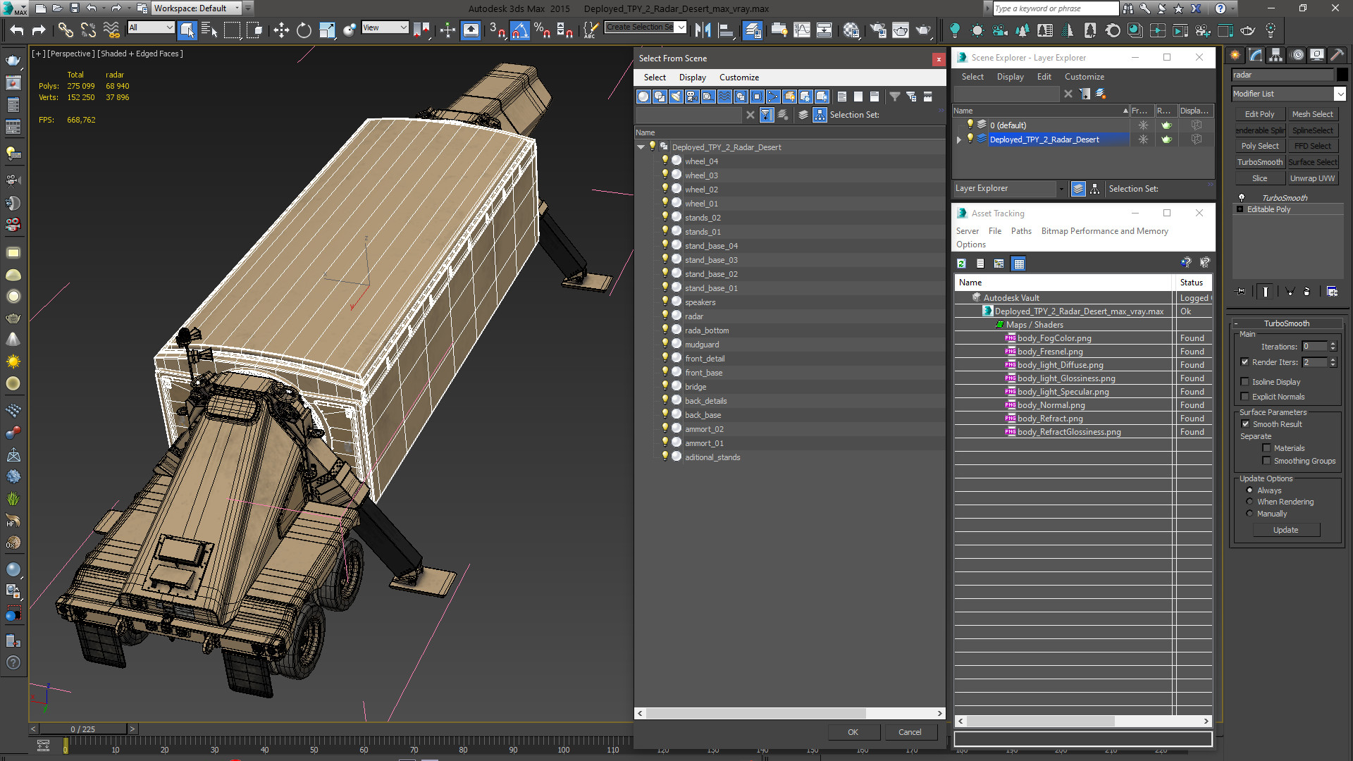 Deployed TPY 2 Radar Desert 3D