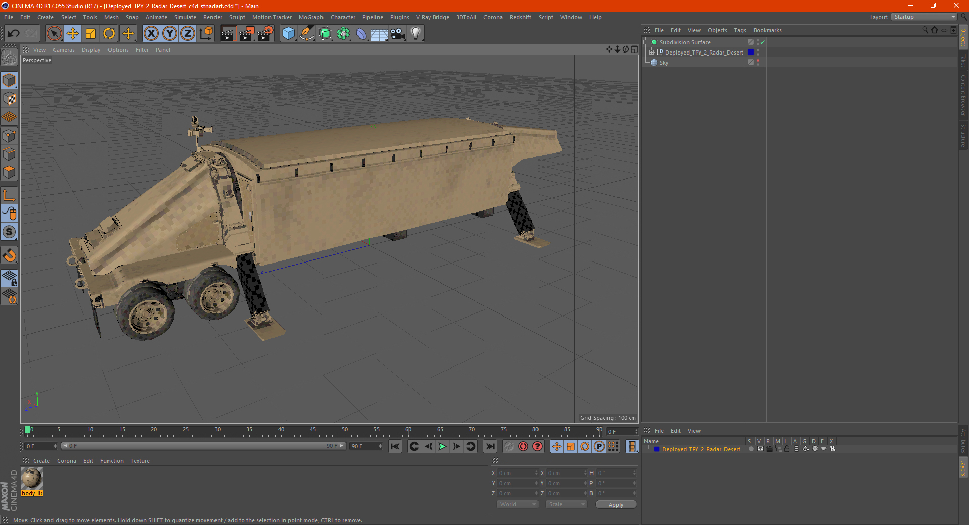 Deployed TPY 2 Radar Desert 3D