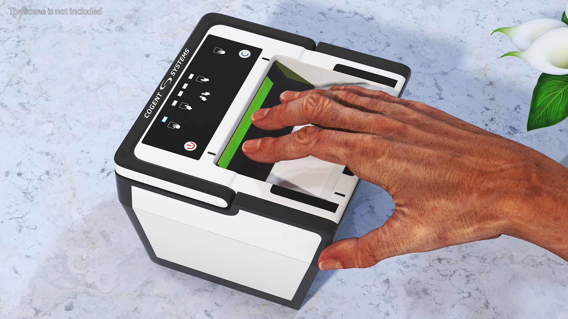 Cogent 3M CS500e Live Scan Tenprint Scanner with Man Hand 3D