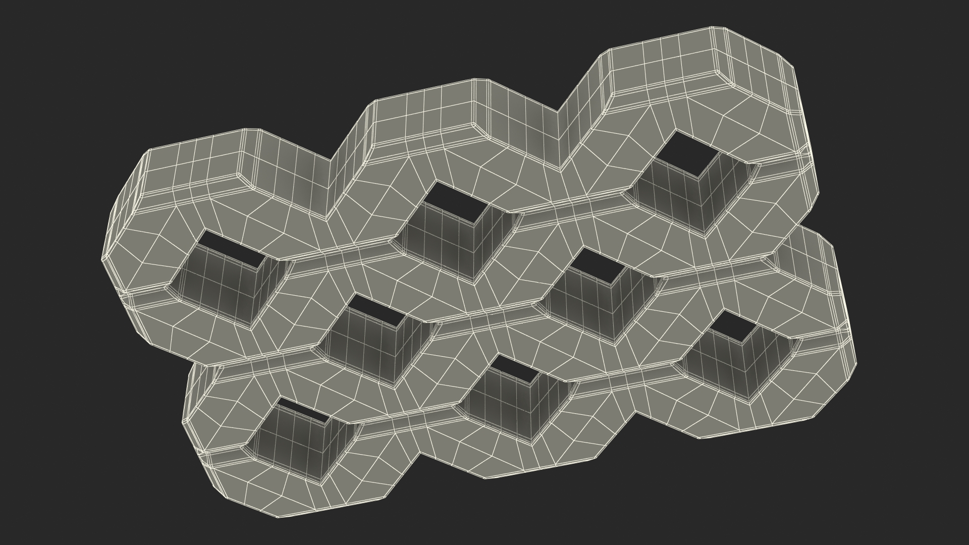 3D Paving Grass Brick model