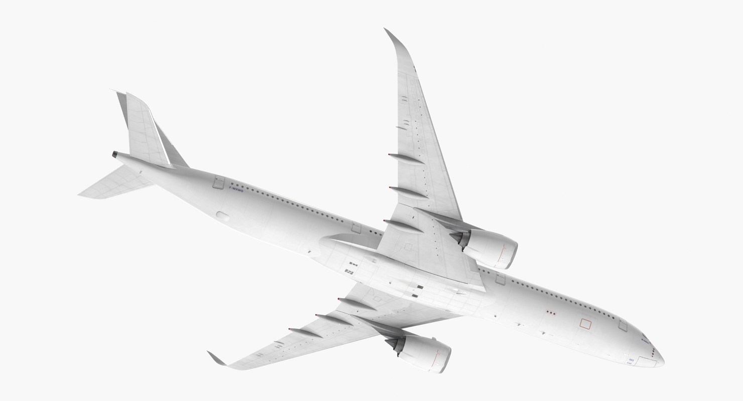 3D Airbus A350 1000 Generic Rigged