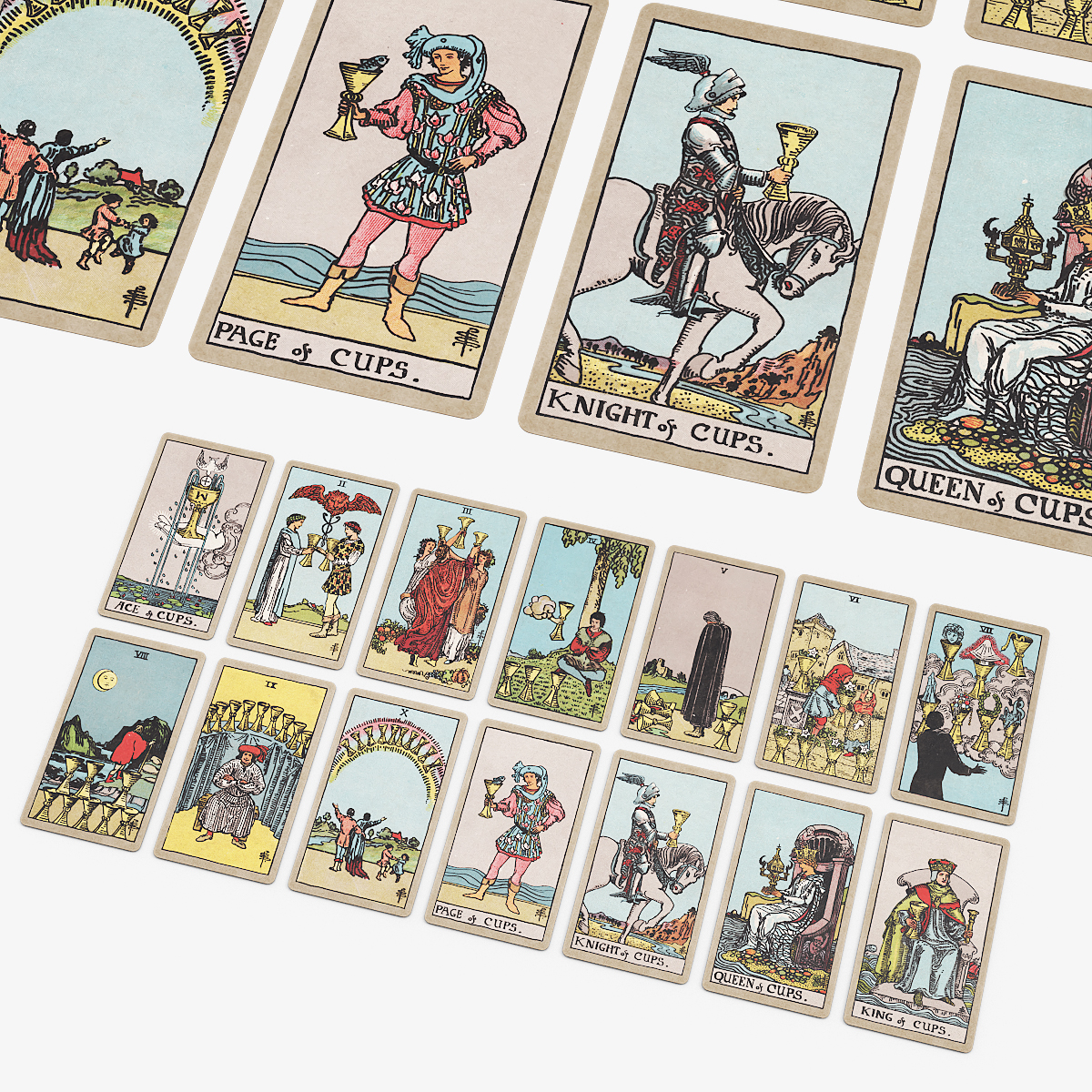 Rider Waite Suit of Cups Tarot Cards