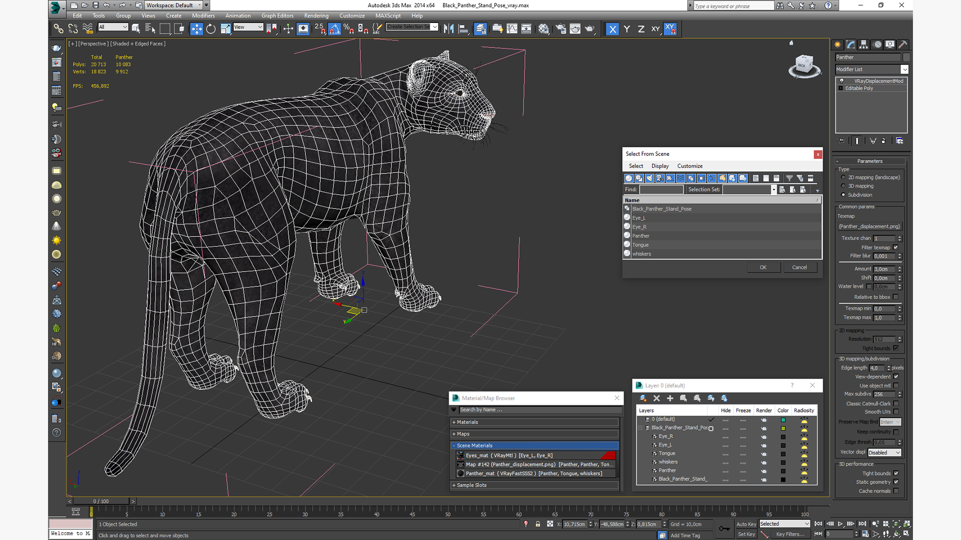 Black Panther Stand Pose 3D model