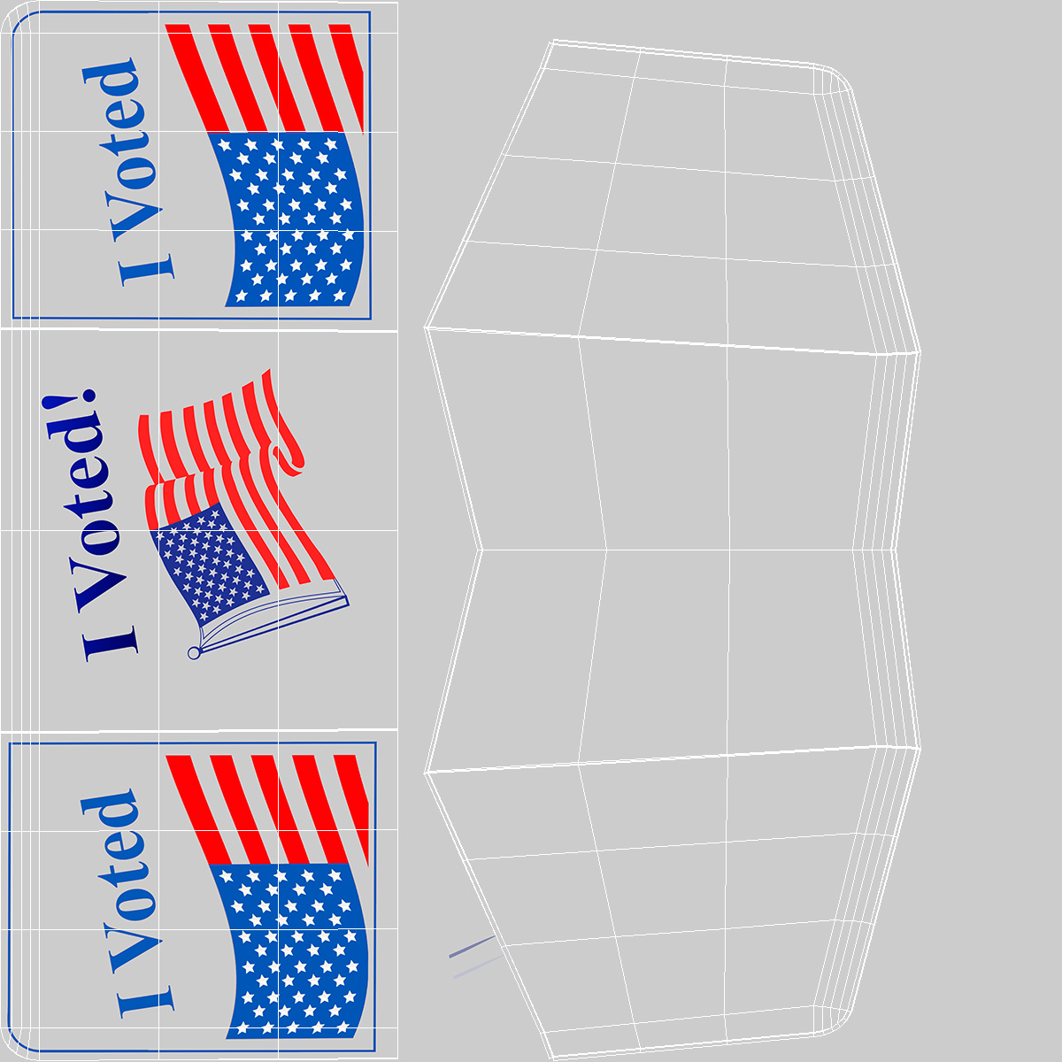 3D model Voting Table with Form and Pen