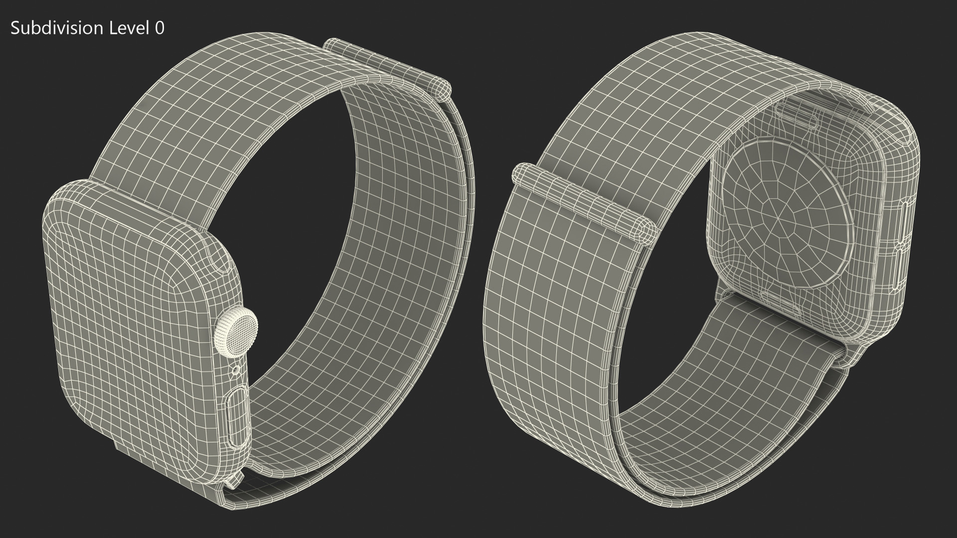 Silver Smartwatch 3D