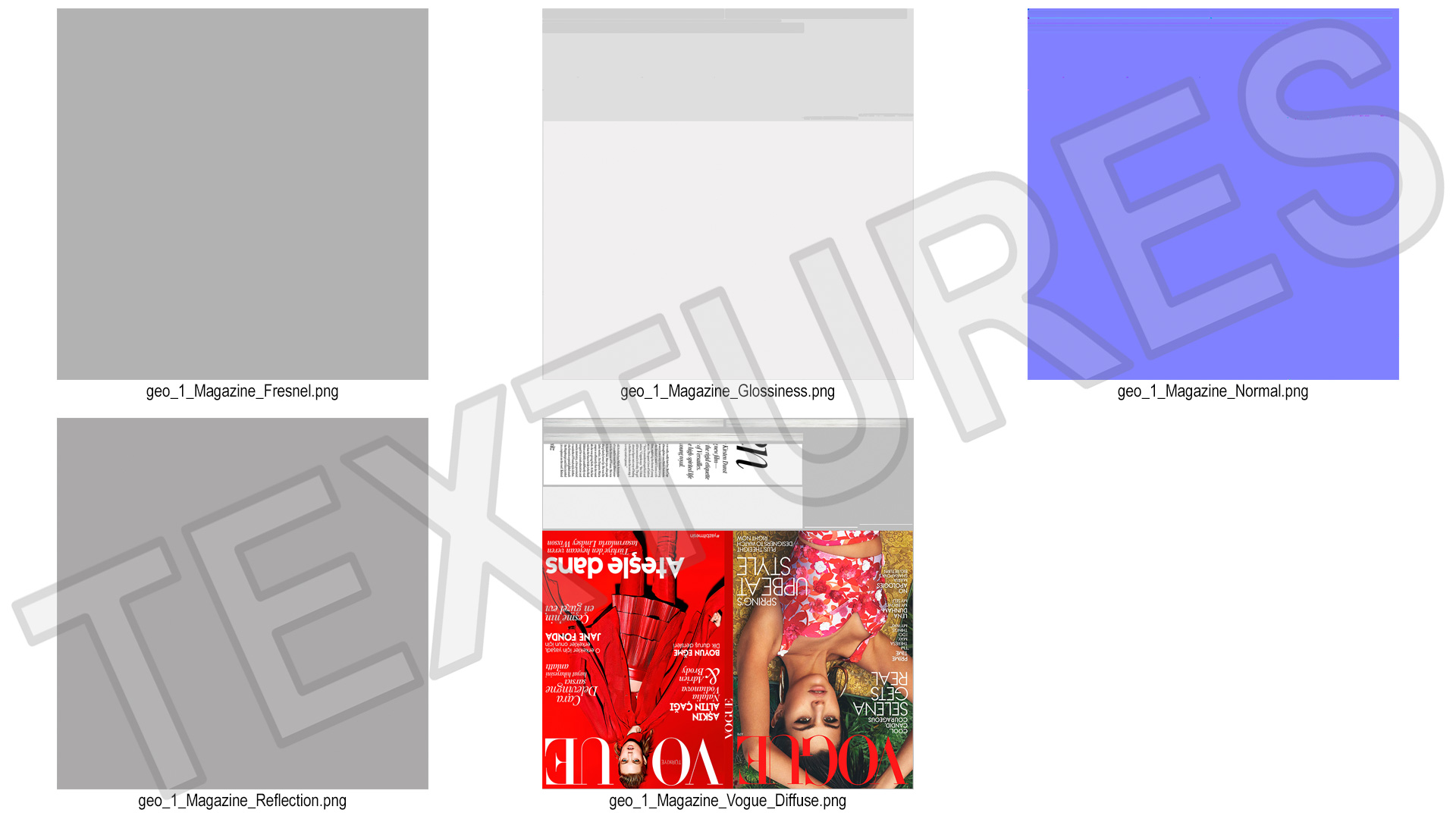 3D model Vogue and New Yorker Magazines