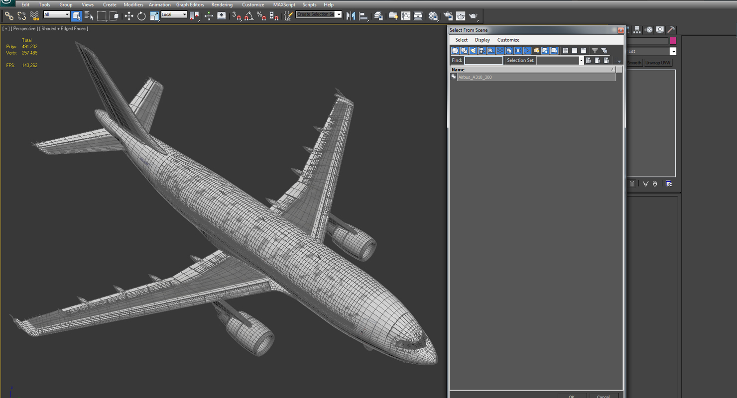 3D Airbus A310 300 Generic model