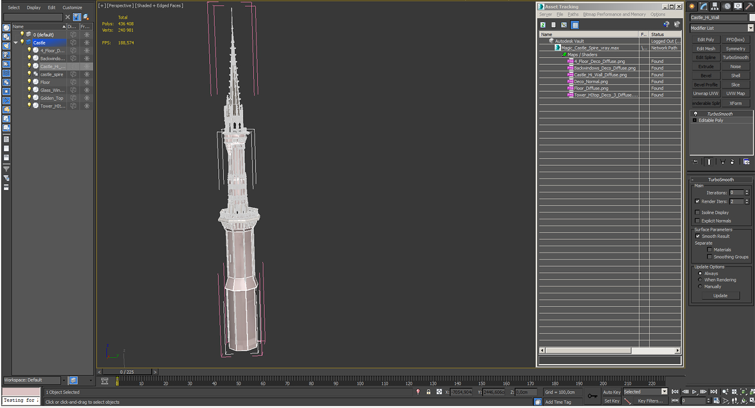 3D Magic Castle Spire model