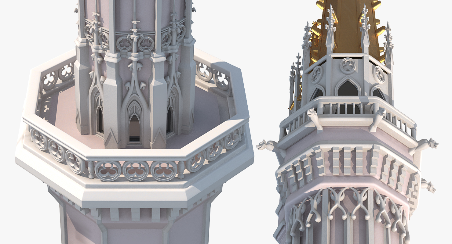 3D Magic Castle Spire model