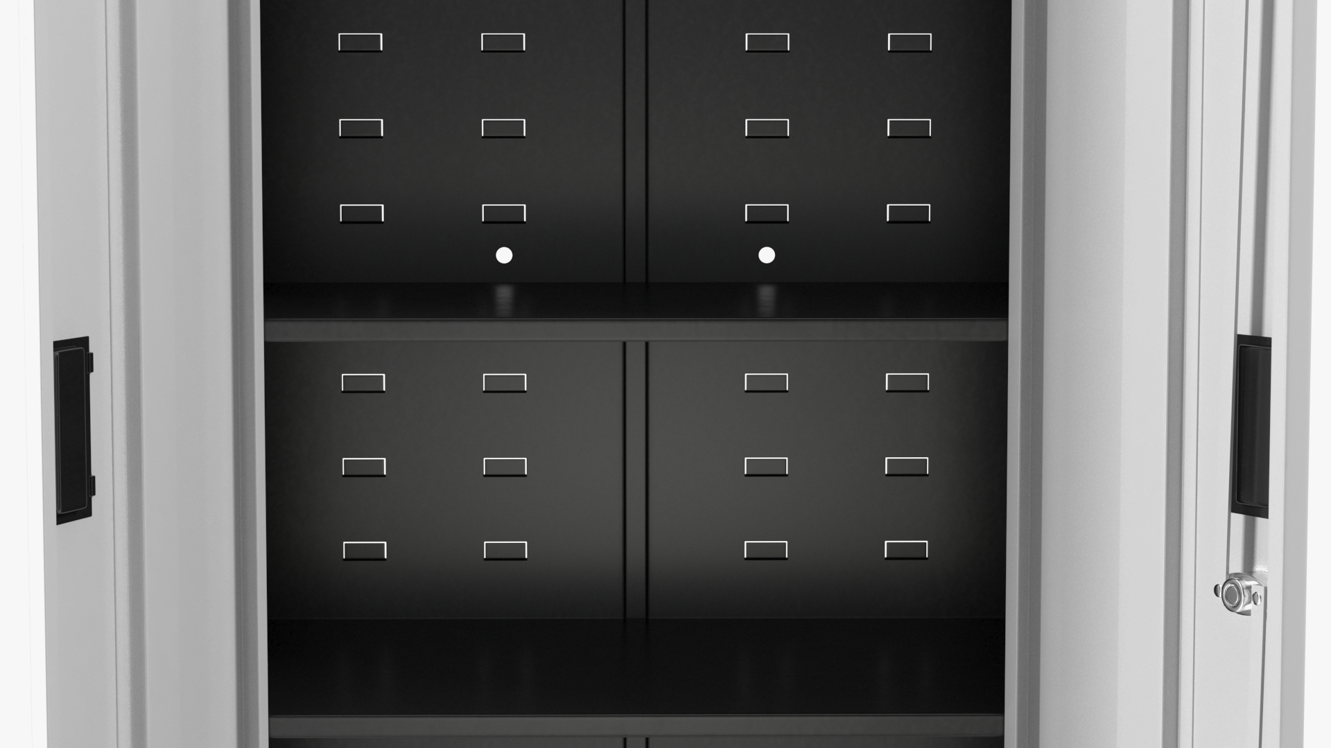 Grey Freestanding Garage Cabinet 3D