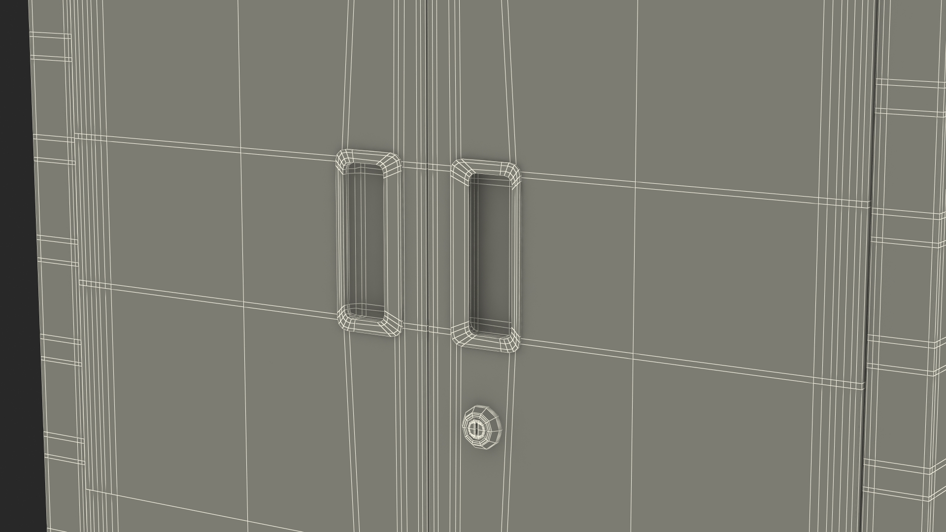 Grey Freestanding Garage Cabinet 3D