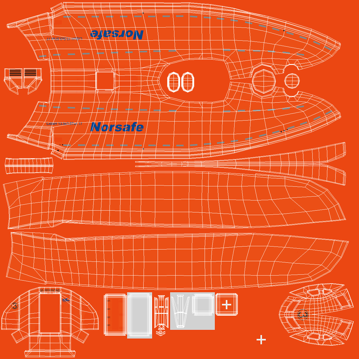 3D model Freefall Lifeboats Hydraulic Launch
