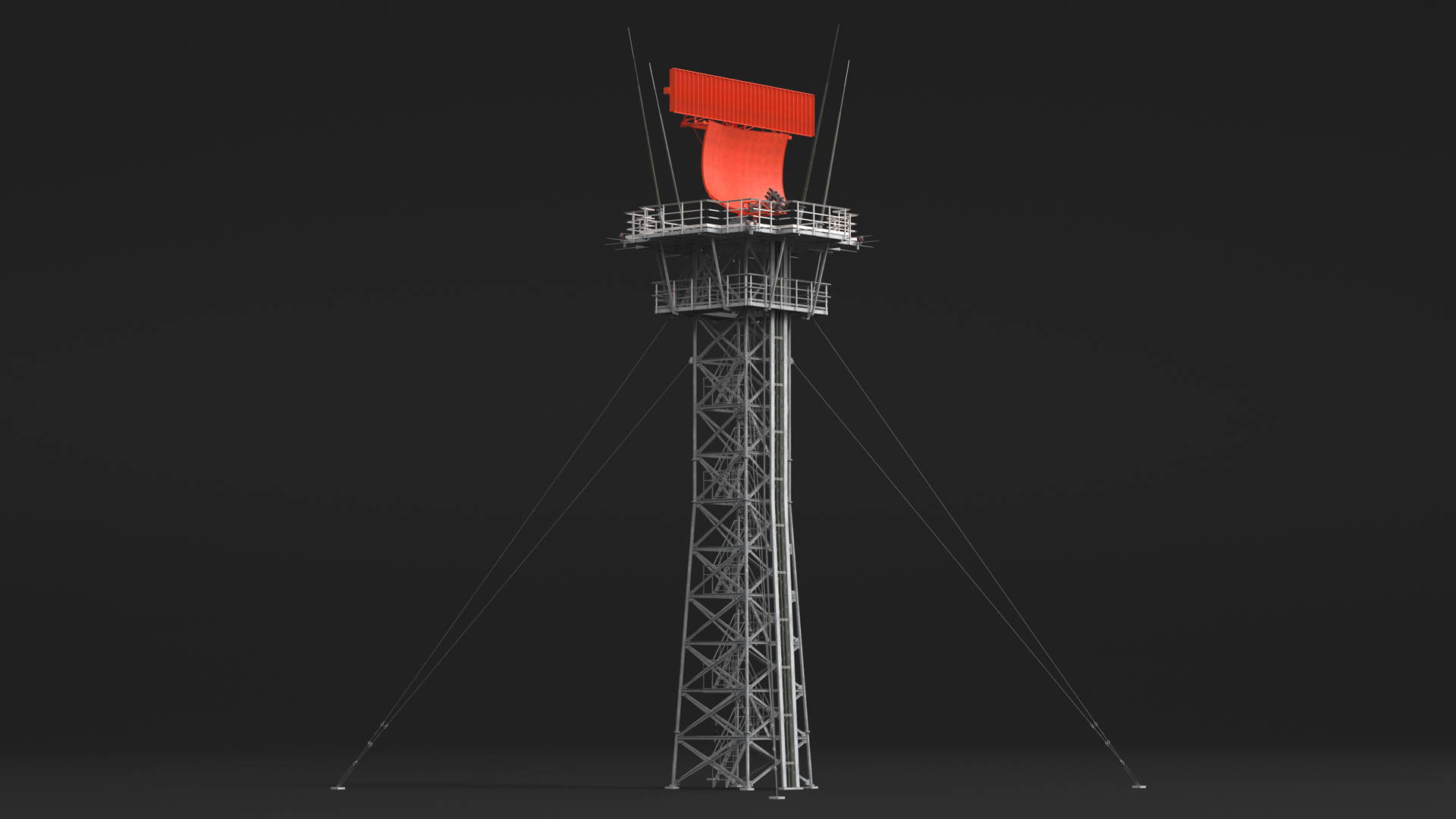 Surveillance Radar HENSOLDT ASR-NG 3D model