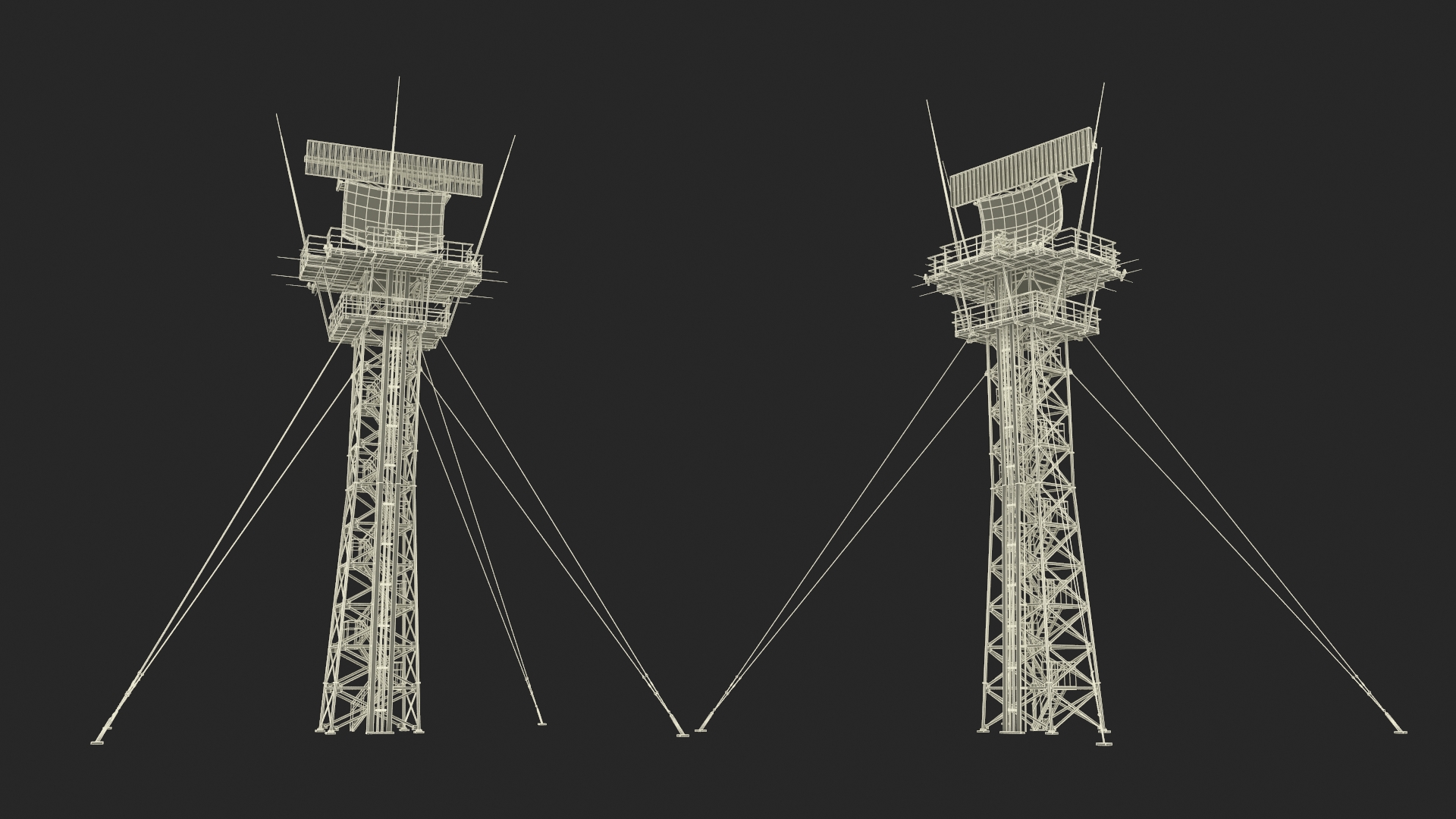 Surveillance Radar HENSOLDT ASR-NG 3D model
