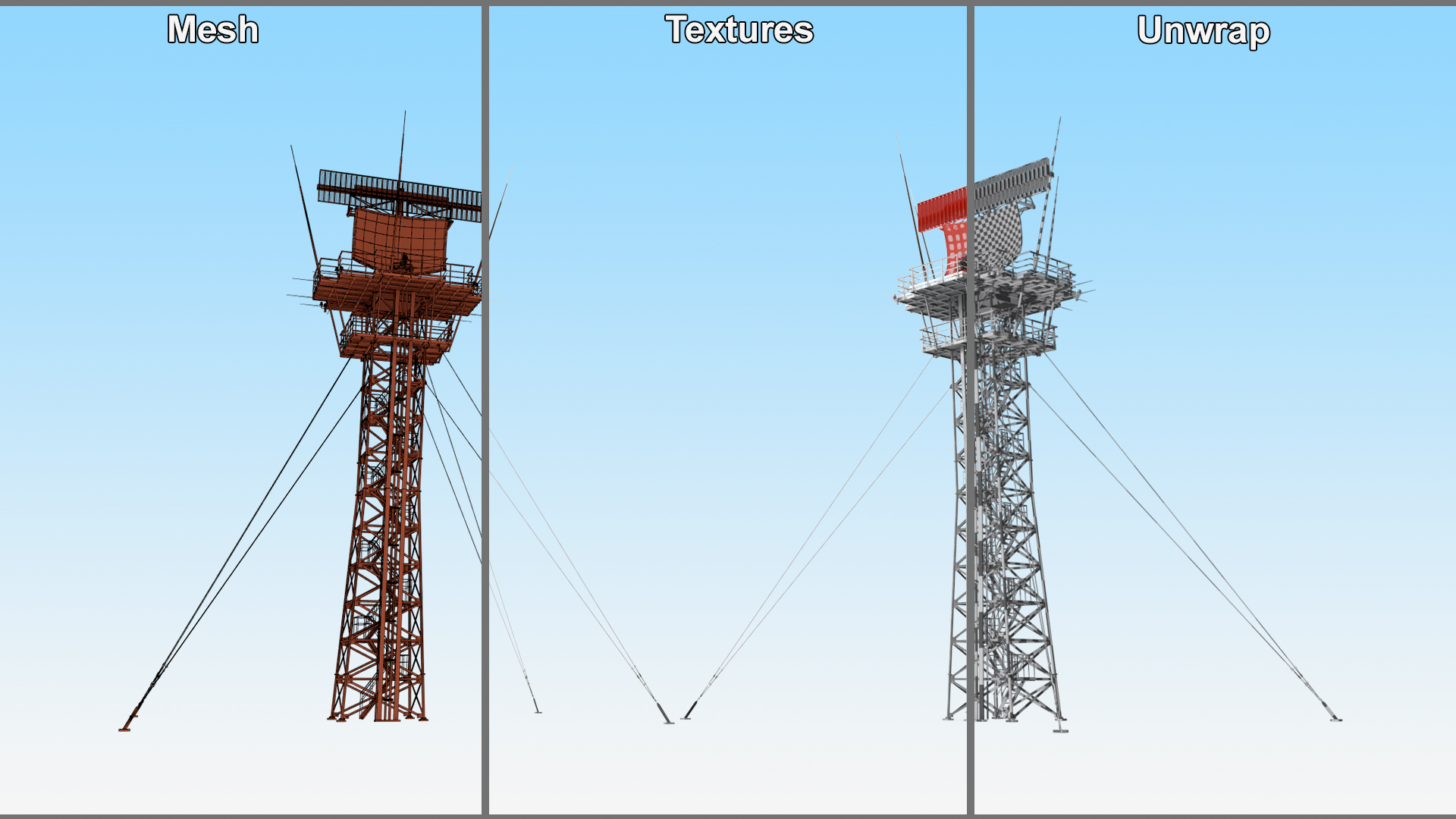 Surveillance Radar HENSOLDT ASR-NG 3D model