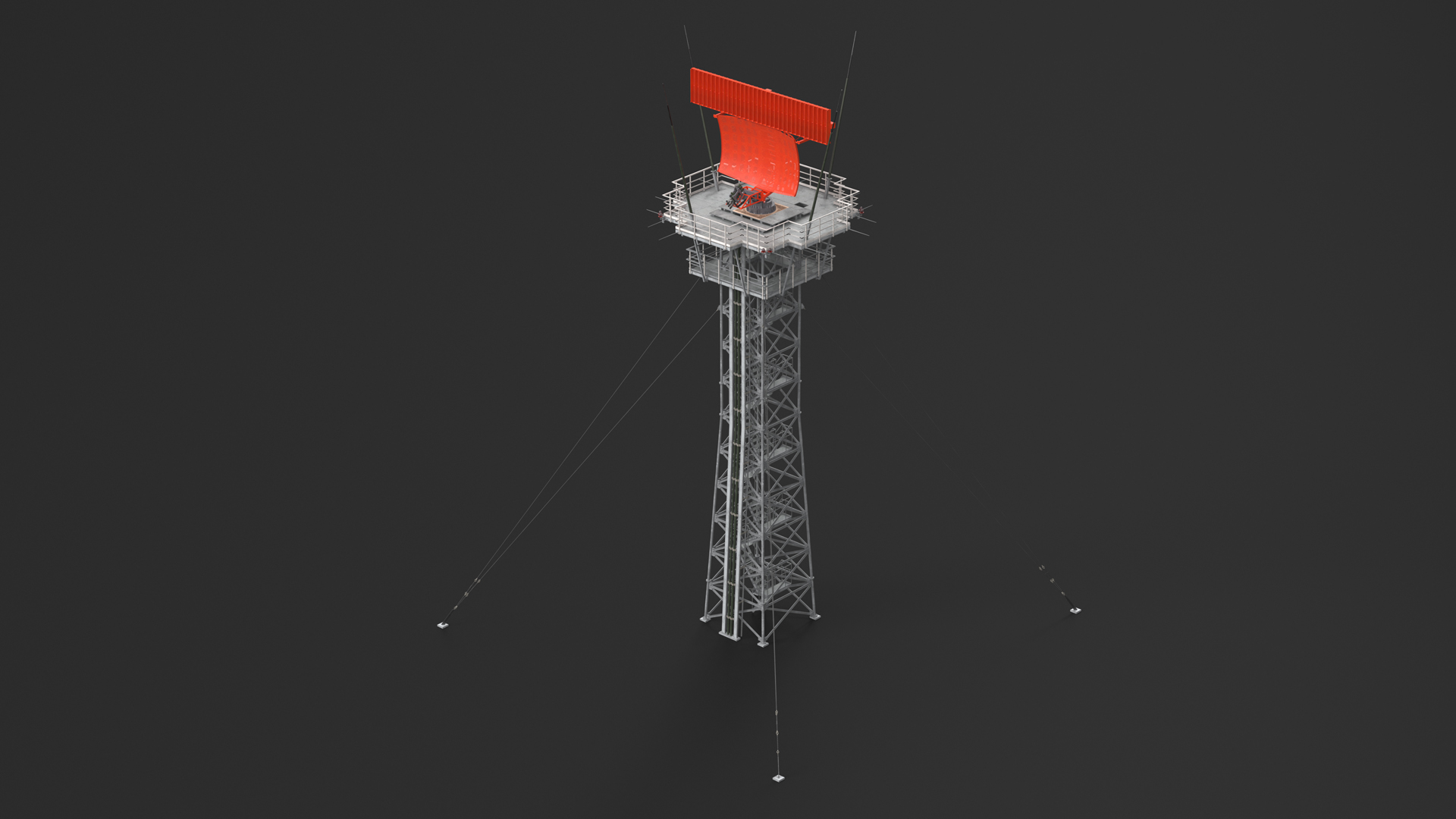 Surveillance Radar HENSOLDT ASR-NG 3D model