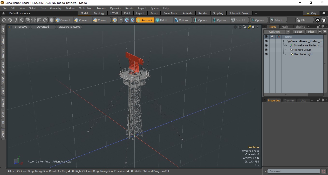 Surveillance Radar HENSOLDT ASR-NG 3D model