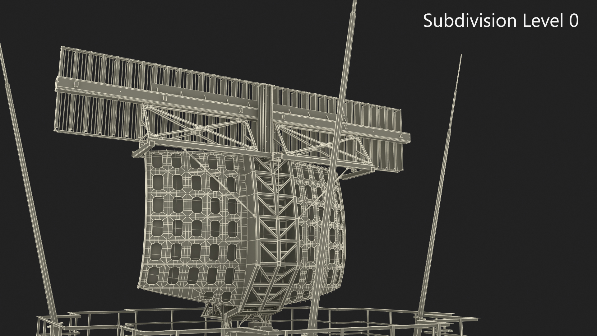 Surveillance Radar HENSOLDT ASR-NG 3D model