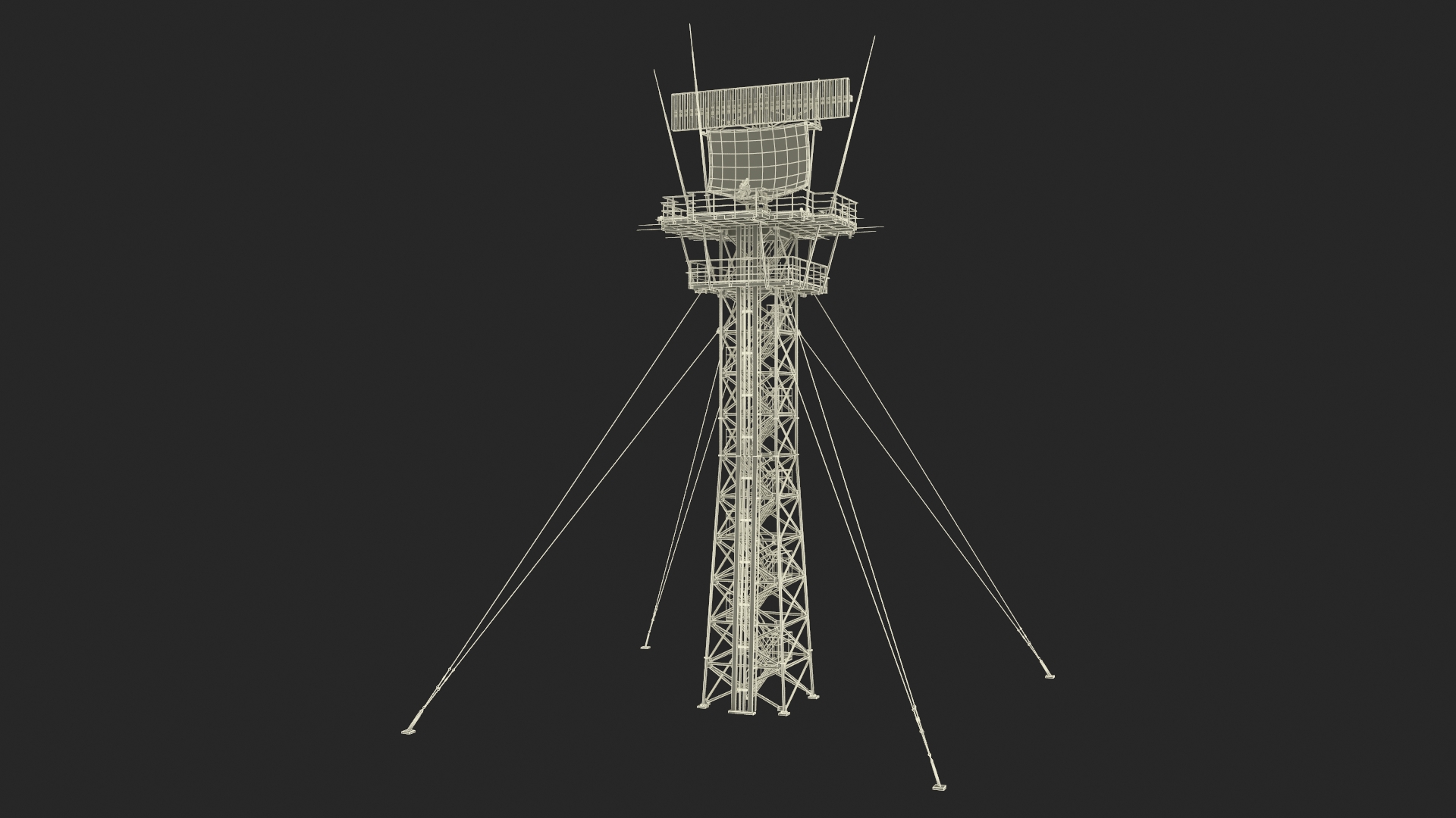 Surveillance Radar HENSOLDT ASR-NG 3D model