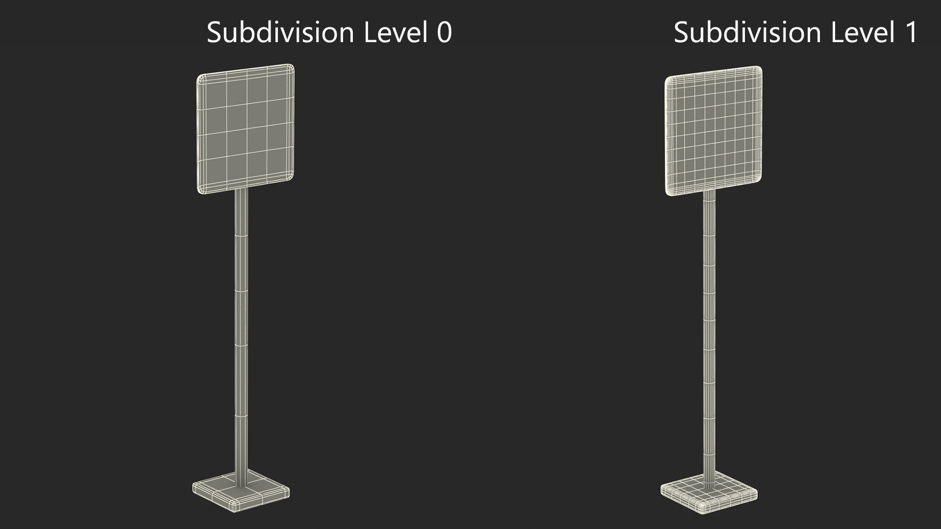 3D model Road Sign One Way Traffic