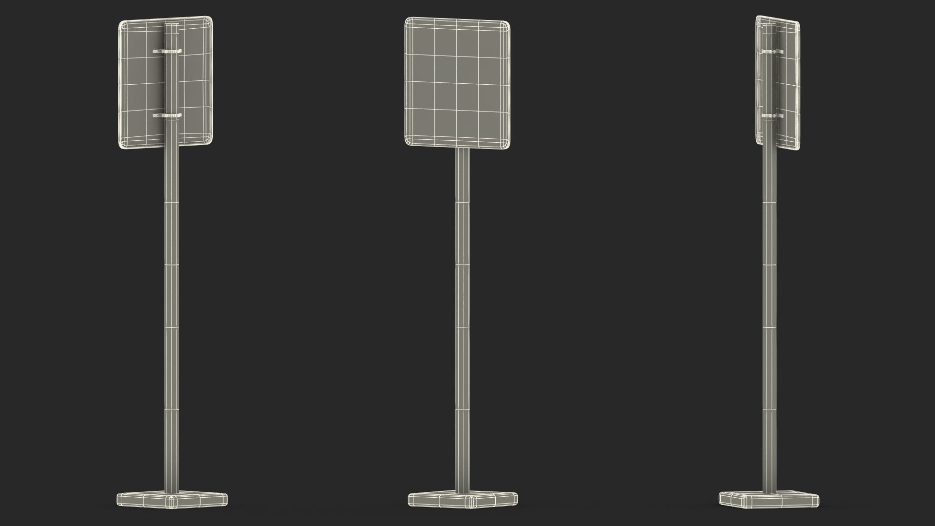 3D model Road Sign One Way Traffic
