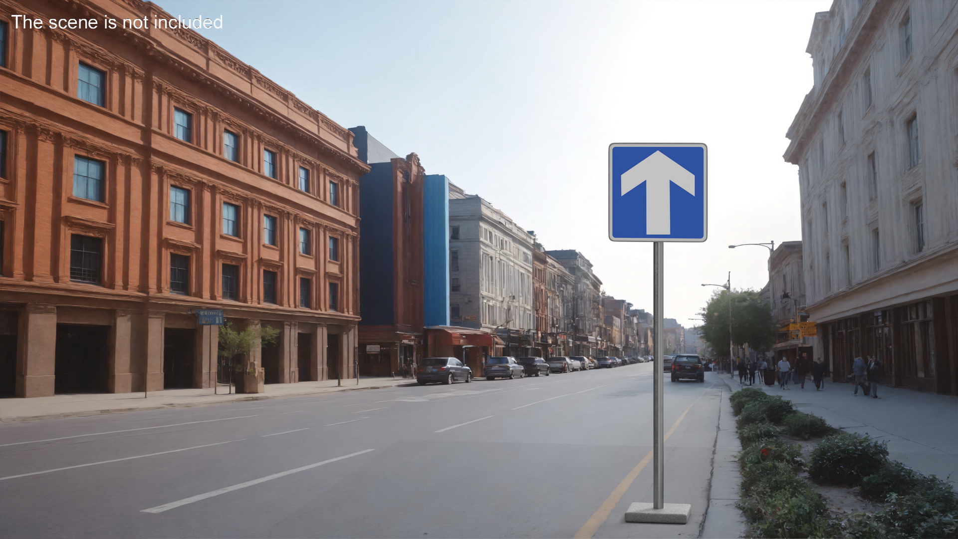 3D model Road Sign One Way Traffic