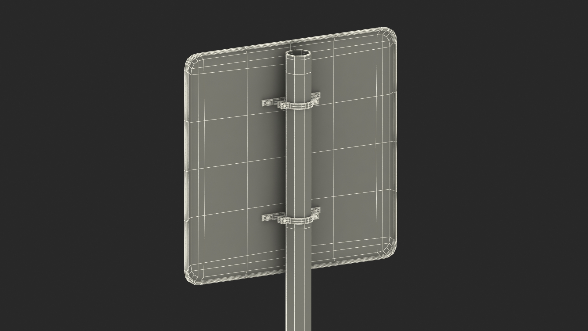 3D model Road Sign One Way Traffic