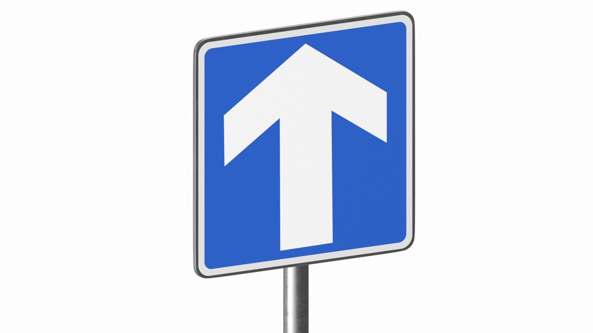 3D model Road Sign One Way Traffic