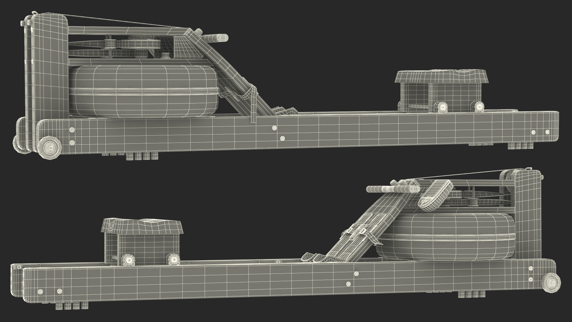 Indoor Exercise Rower Machine 3D model